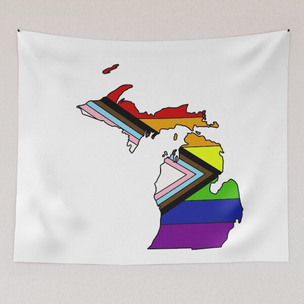 Item preview, Michigan progress pride flag  designed and sold by TheUndeadDesign.