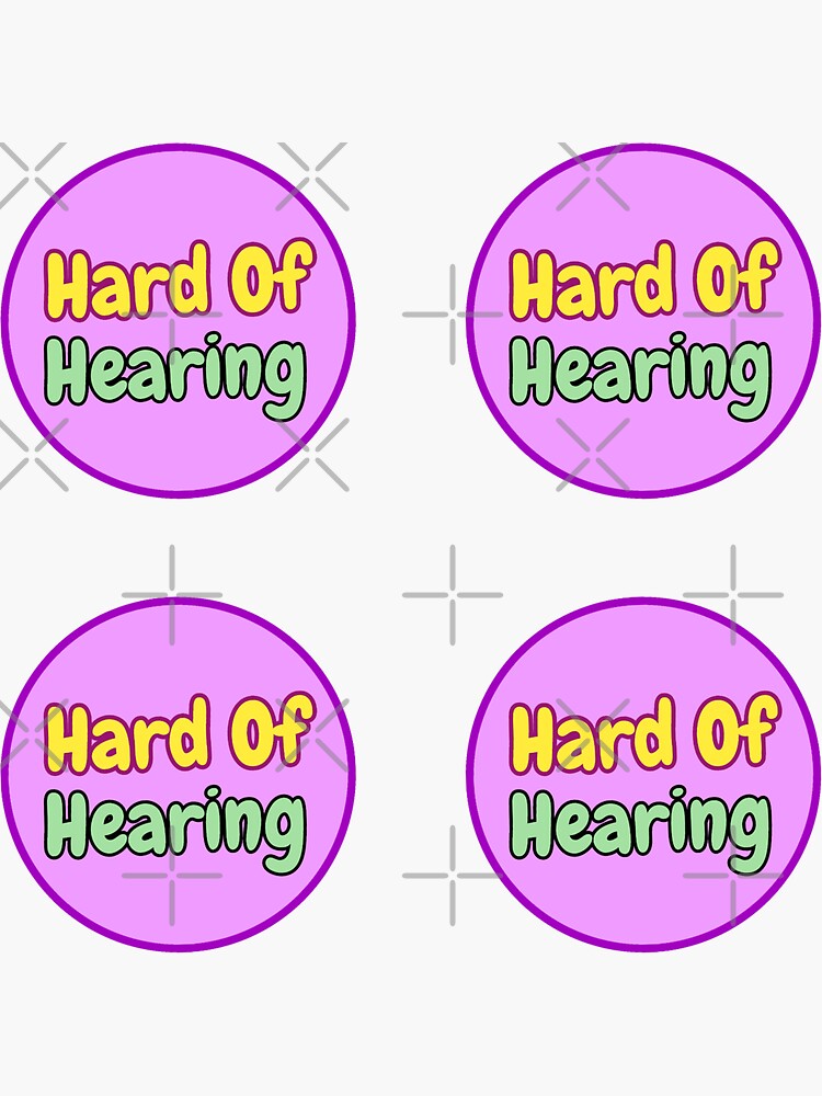"Hearing impaired" Sticker for Sale by Katedmz Redbubble