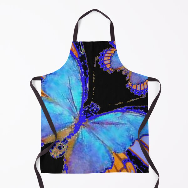 Artikelvorschau, ABSTRACTED NEON BLUE-ORANGE MONARCH STYLE SCHMETTERLINGSMUSTER ART entworfen und verkauft von sharlesart.