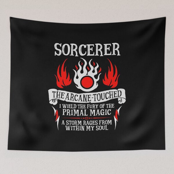Item preview, SORCERER, The Arcane-Touched - Dungeons & Dragons (White Text) designed and sold by enduratrum.