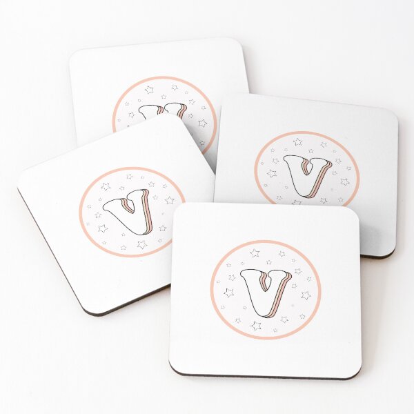 Item preview, Orangey Pink Letter V designed and sold by alwayselle.