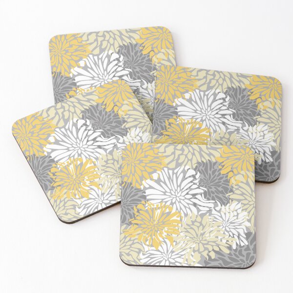 Item preview, Chic Floral Prints, Yellow, Gray, White designed and sold by meggydesigns.