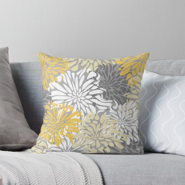 Item preview, Chic Floral Prints, Yellow, Gray, White designed and sold by meggydesigns.