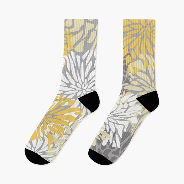 Item preview, Chic Floral Prints, Yellow, Gray, White designed and sold by meggydesigns.