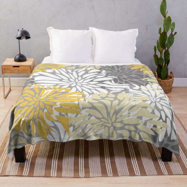 Item preview, Chic Floral Prints, Yellow, Gray, White designed and sold by meggydesigns.