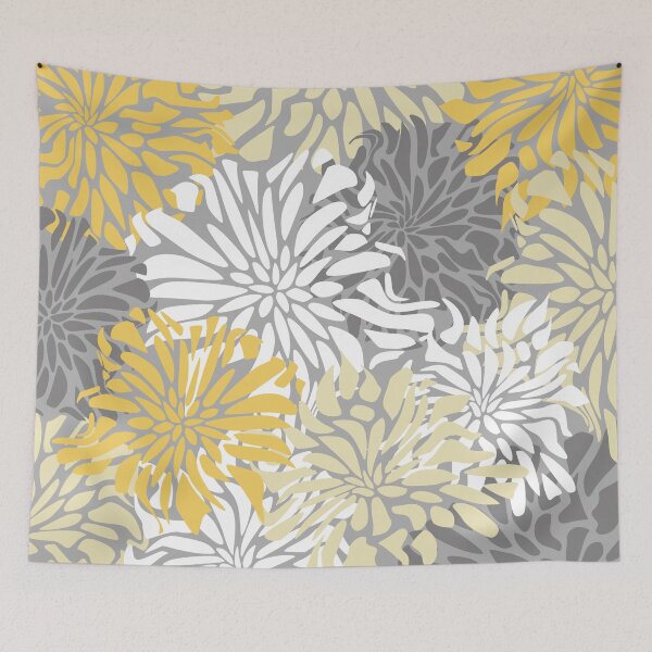 Item preview, Chic Floral Prints, Yellow, Gray, White designed and sold by meggydesigns.