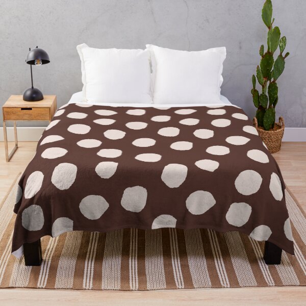 Item preview, dark academia organic dots pattern in brown and cream designed and sold by neopop.