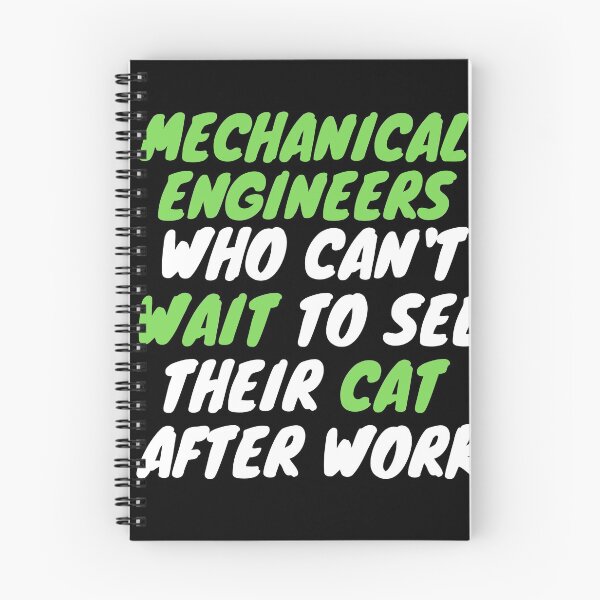 Item preview, mechanical engineer cat after work designed and sold by SnowballStep.