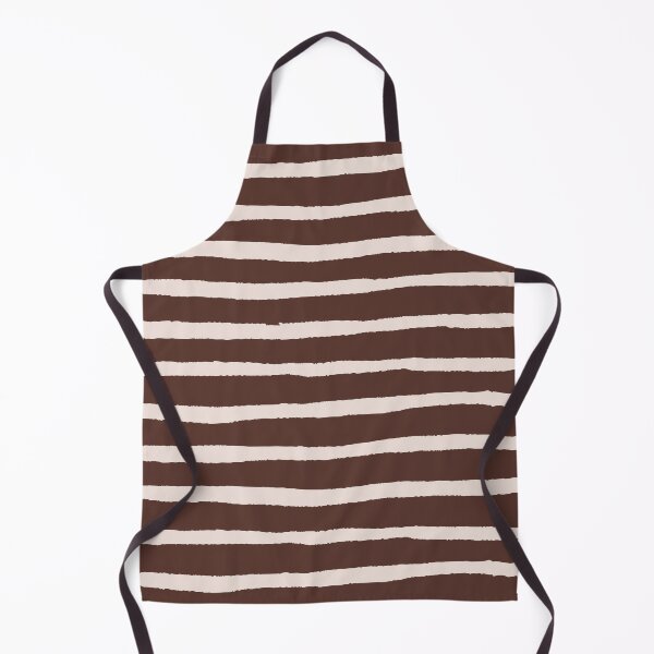 Item preview, minimalist brown and cream dark academia organic stripes designed and sold by neopop.