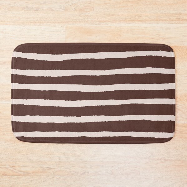 Item preview, minimalist brown and cream dark academia organic stripes designed and sold by neopop.