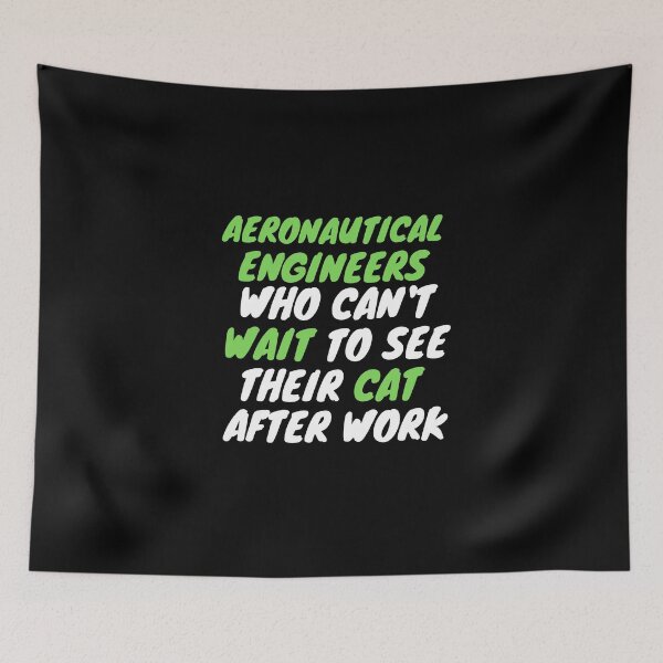 Item preview, aeronautical engineer cat after work designed and sold by SnowballStep.