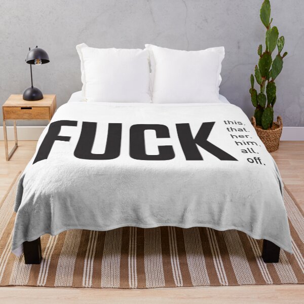 Item preview, Fuck this. Fuck that. Fuck her. Fuck him. Fuck all. Fuck off typography. designed and sold by lettersbysid.