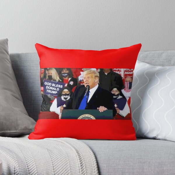 God Bless Donald Trump Throw Pillow