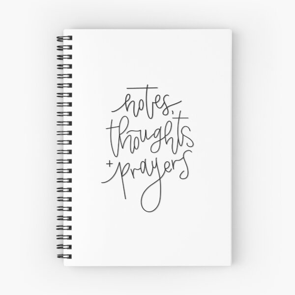 Item preview, notes, thoughts + prayers designed and sold by CxCalligraphy.