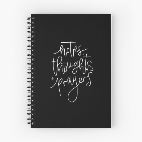 Item preview, notes, thoughts + prayers designed and sold by CxCalligraphy.