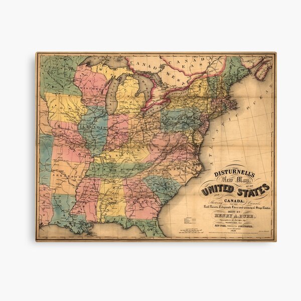Item preview, Old map of the United States and Canada designed and sold by ganje.