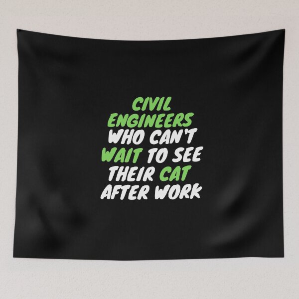 Item preview, civil engineer cat after work designed and sold by SnowballStep.