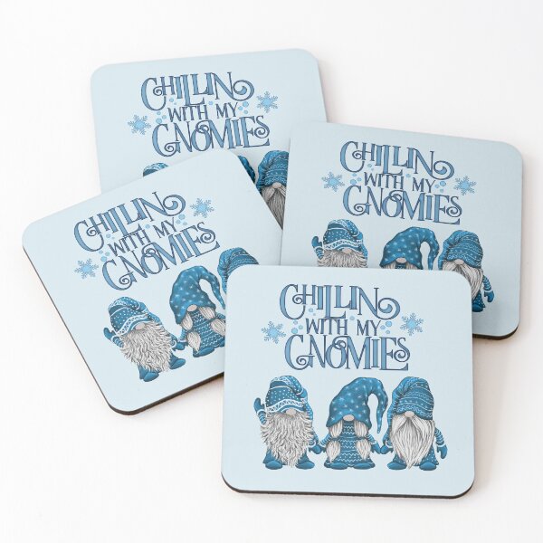 Item preview, Christmas Blue Winter Trio Chillin With My Gnomies designed and sold by ChicoryJunction.