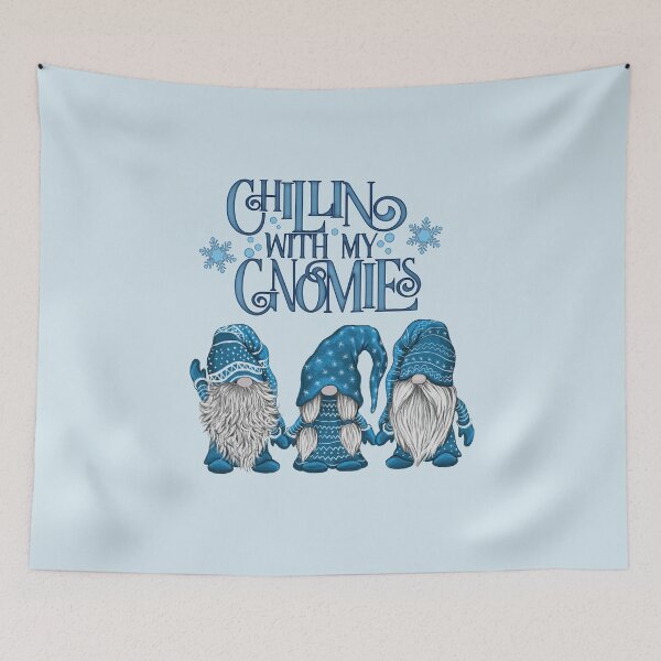 Item preview, Christmas Blue Winter Trio Chillin With My Gnomies designed and sold by ChicoryJunction.