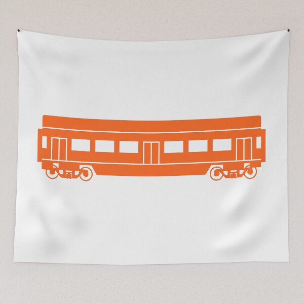 Item preview, Subway car in orange designed and sold by Joelski.