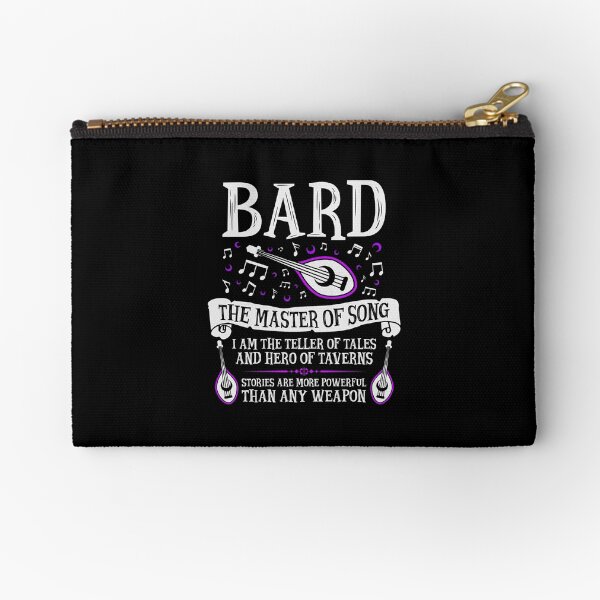 BARD, THE MASTER OF SONG - Dungeons & Dragons (White) Zipper Pouch