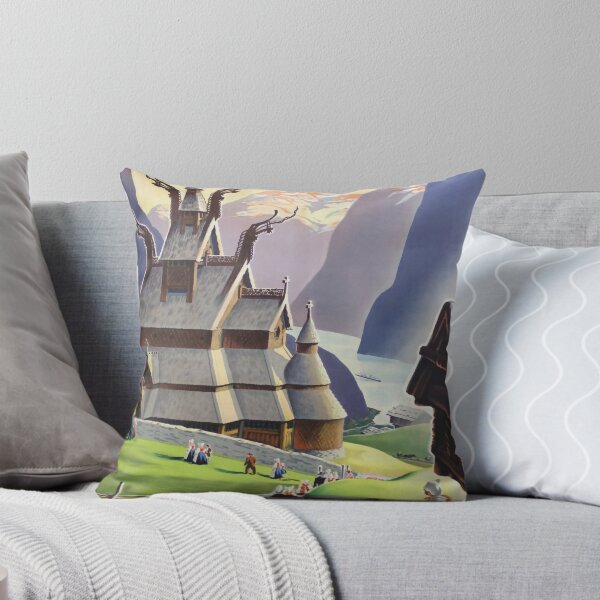 Item preview, Norway Midnight Sun retro poster designed and sold by CorasPosters.