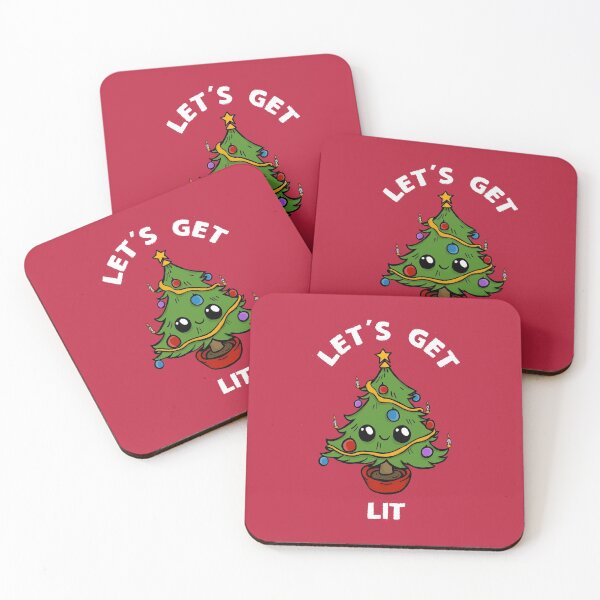 Item preview, Let's Get Lit - Cute Funny Christmas Tree Design designed and sold by ToruandMidori.