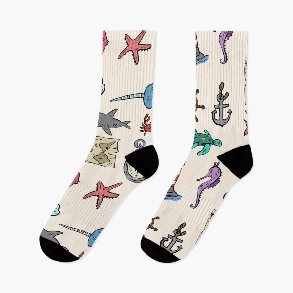 Item preview, Nautical Animals & Elements Pattern Set | Octopus, Turtle, Shark, Whale, Crab designed and sold by SLAG-Creative.