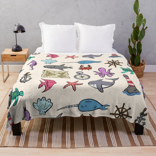 Item preview, Nautical Animals & Elements Pattern Set | Octopus, Turtle, Shark, Whale, Crab designed and sold by SLAG-Creative.