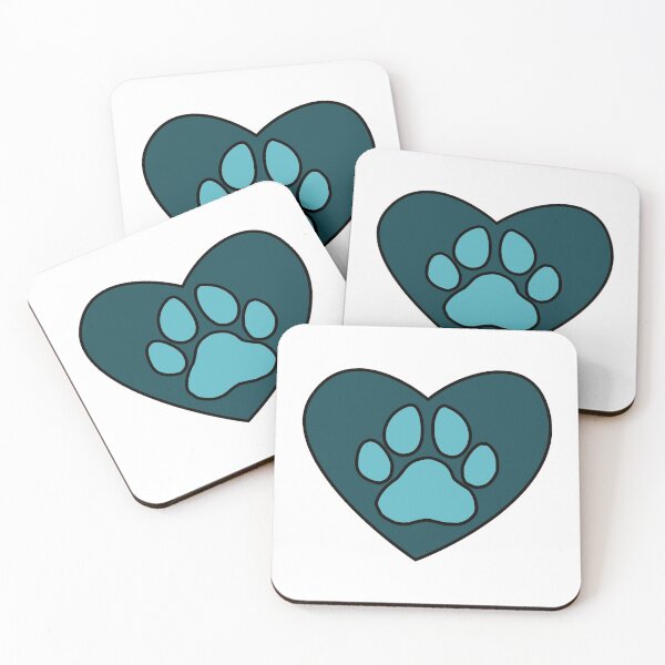Item preview, Paw Print Heart Blue designed and sold by Sophclark.