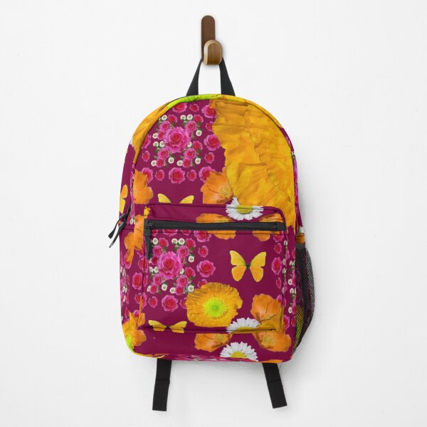 Item preview, ORANGE POPPIES, BUTTERFLIES, WHITE DAISY FLOWERS PATTERNS designed and sold by sharlesart.