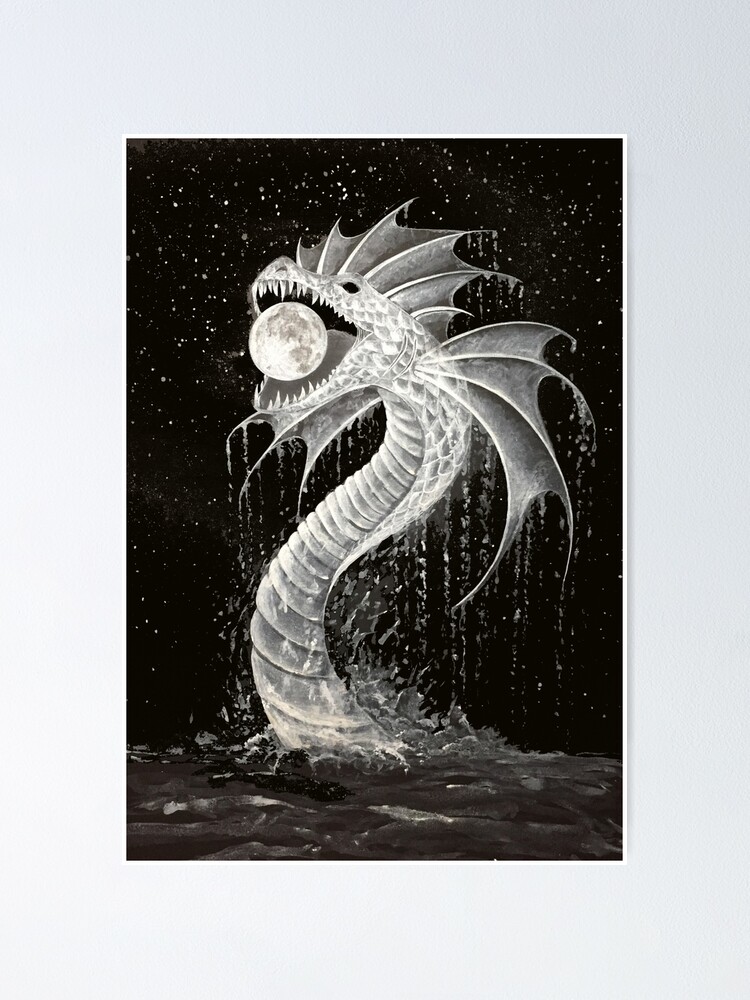 "Bakunawa, The Moon-Eating Serpent" Poster By Sonalbee | Redbubble