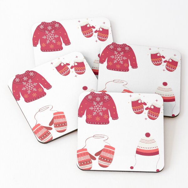 Item preview, Red Winter Sweater, Hats and Mittens Pattern Sweater Weather designed and sold by Orchyd.