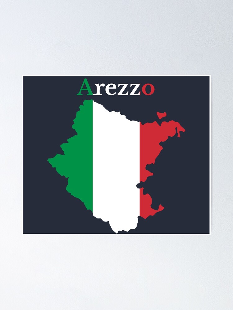 Karte der Provinz Arezzo Italien Italienische Provinz. Poster