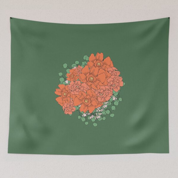 Item preview, Orange Flowers designed and sold by DaughterOfEli.