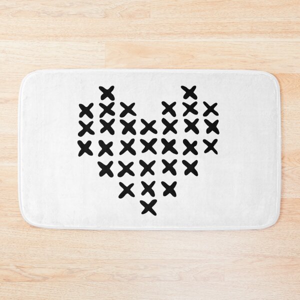 Item preview, Black & White Cross in Hear Shape designed and sold by MyArt23.