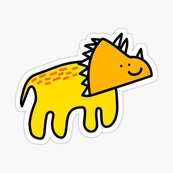 dinosaur with yellow head