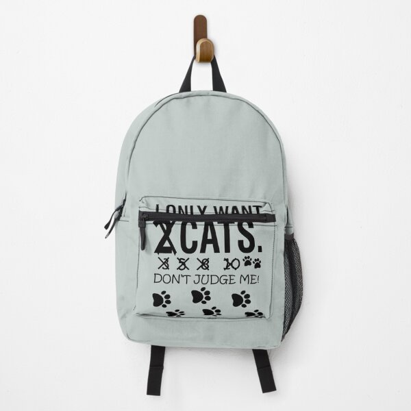 Item preview, I only want cats don't judge me - Awesome cat lover Gift designed and sold by Teenation9.