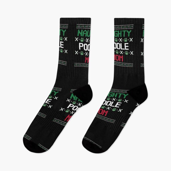 Item preview, Naughty Poodle Mom, Ugly Christmas sweater, Cute paw prints designed and sold by Spiritualish.