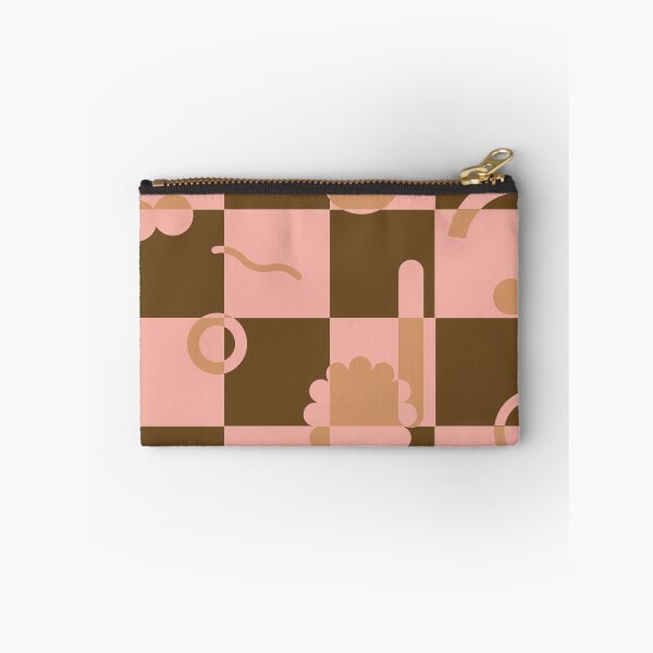 Item preview, Retro Vintage Abstract Checkered (Pink & Brown) designed and sold by aliahasni.