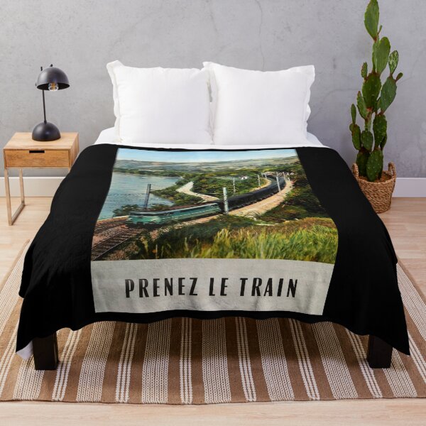 Item preview, Prenez le Train retro poster designed and sold by CorasPosters.
