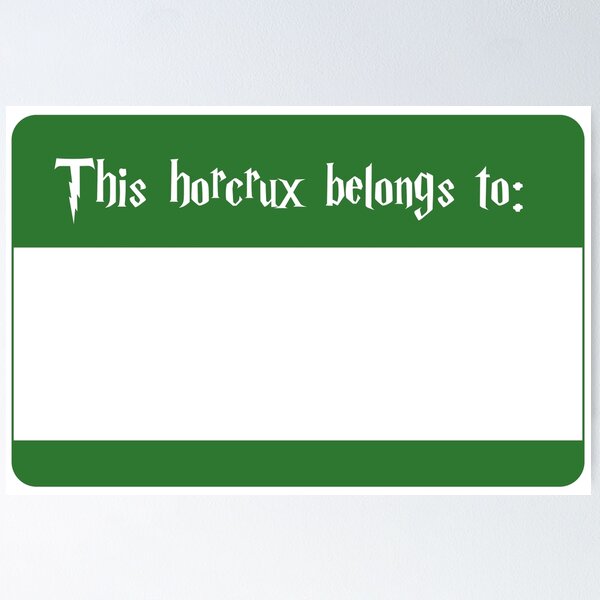 Item preview, This horcrux belongs to - Label / label- Green / Verde designed and sold by Just  Names.