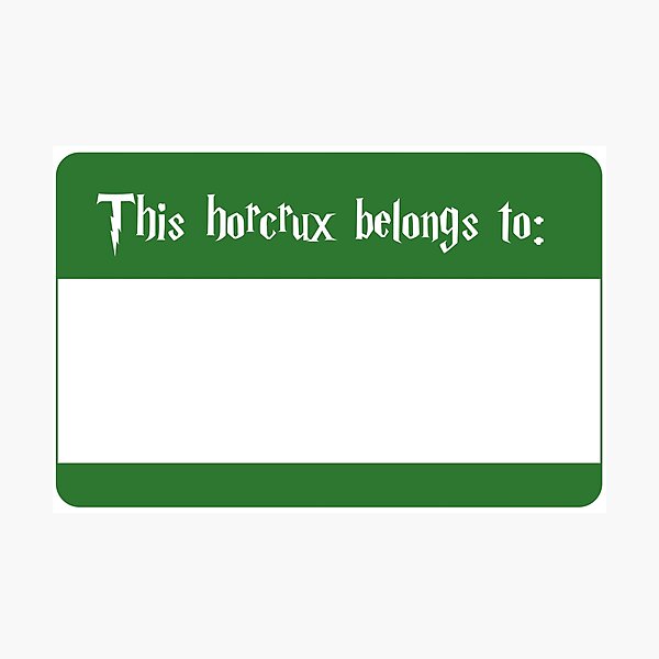 Item preview, This horcrux belongs to - Label / label- Green / Verde designed and sold by Just  Names.