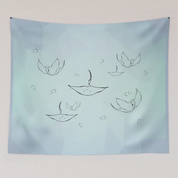 Item preview, Rays underwater ocean (pattern) designed and sold by frangipaniarts.