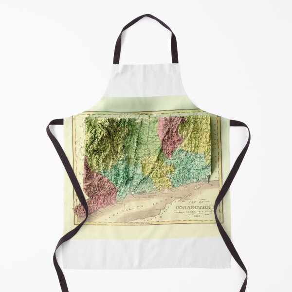 Item preview, 1835 Connecticut Relief Map digitally-rendered designed and sold by ThinkAboutMaps.