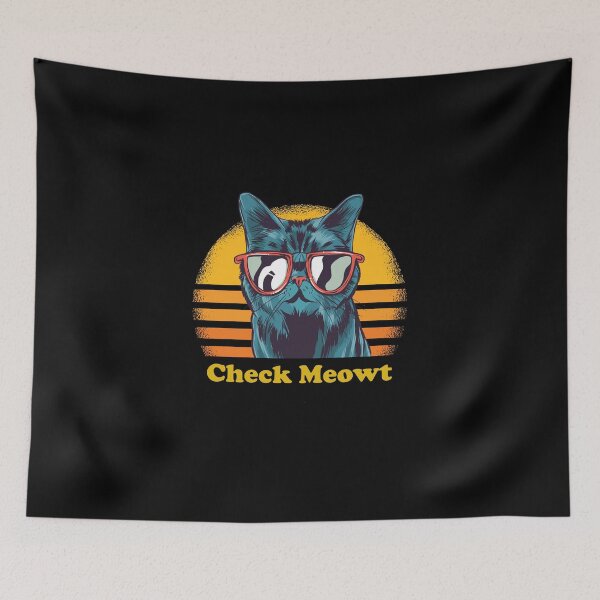 Item preview, Check Meowt - Black Cat & Sunglasses designed and sold by HeatherPore.