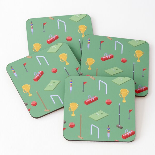 Item preview, Croquet Set Ball Mallet Goal Win Pattern designed and sold by noirty.