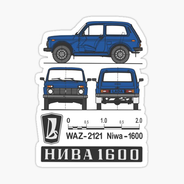 Lada Niva (blau) Sticker