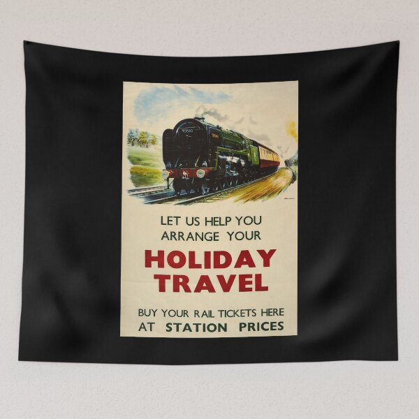Item preview, Holiday Travel retro poster designed and sold by CorasPosters.