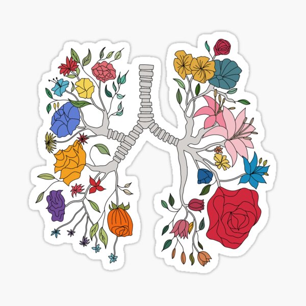 Flower lungs Sticker